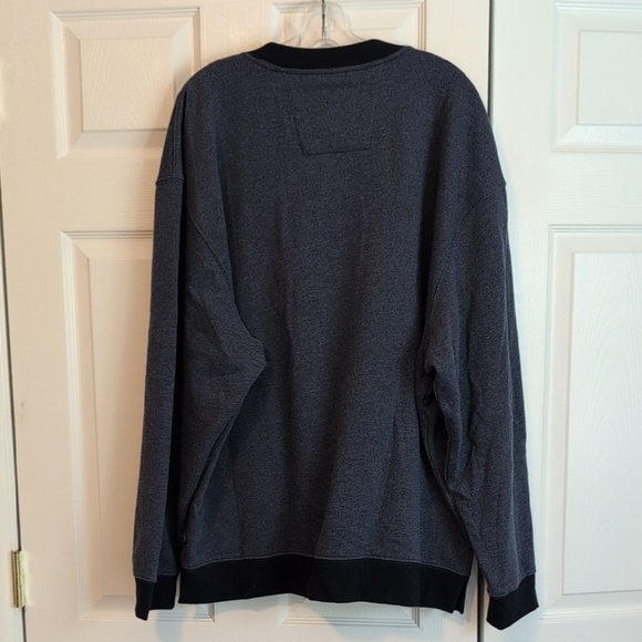 Nautica Men's Heather Navy Blue Crewneck Sweatshirt With Pocket - Picture 7 of 8